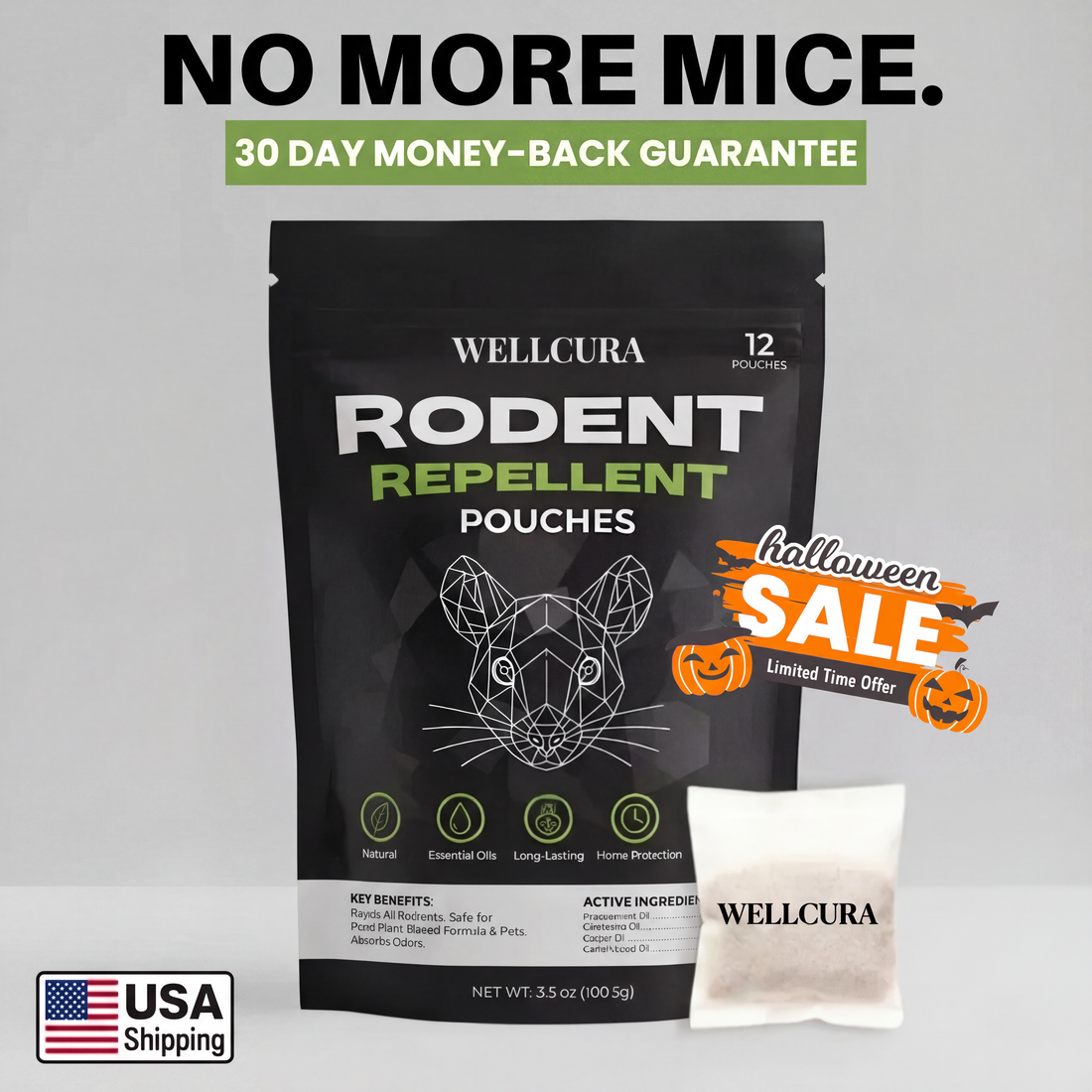 Place These Pouches Anywhere Mice Hide - And Watch Them Disappear Permanently. The Natural Way.